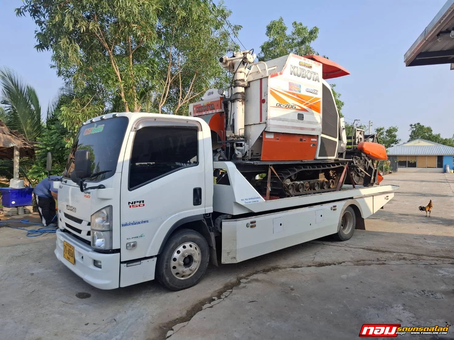 รถเกี่ยวข้าว KUBOTA DC-70G อ.คอนสวรรค์ ➤ อ.กันทรวิชัย มหาสารคาม